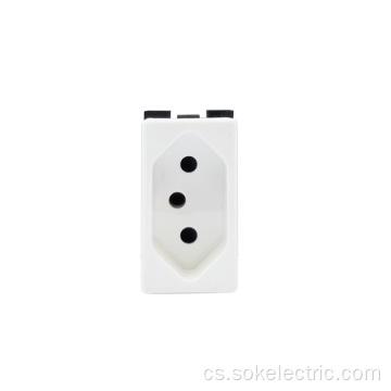 Modulární 10A Brazil Power Socket Outlet CE certifikace